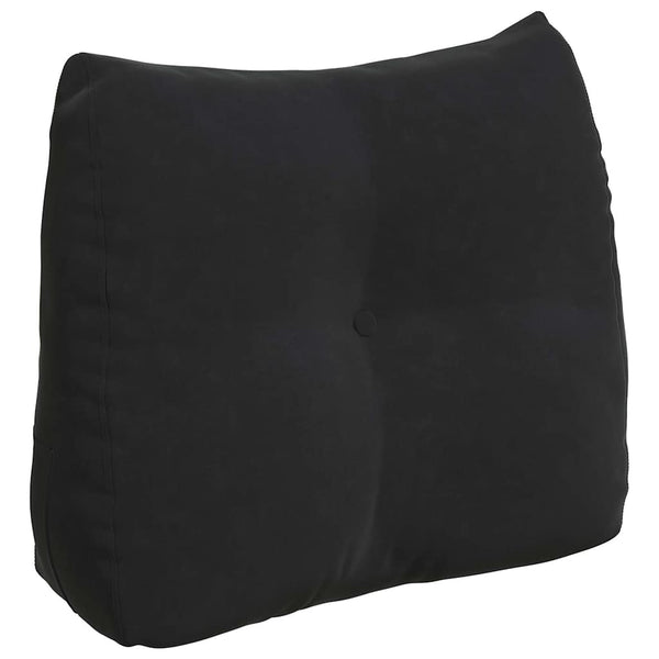 Schwarzes Samt Rückenkissen 60 cm