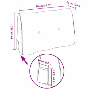 Hellgrünes Samt Rückenkissen 80cm