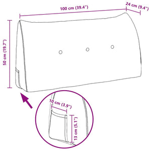 Samt Rückenkissen Dunkelgrün 100cm