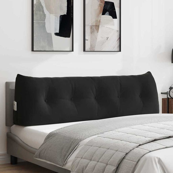 Schwarzes Samt Rückenkissen 160cm