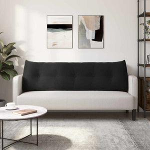 Schwarzes Samt Rückenkissen 160cm