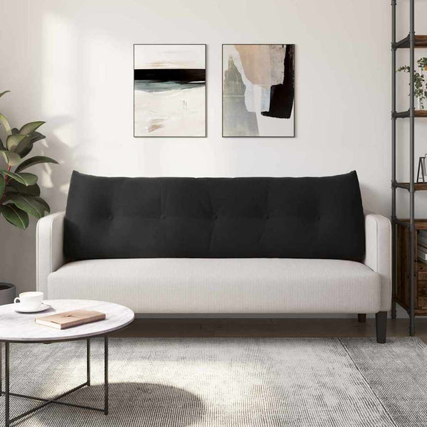 Schwarzes Samt Rückenkissen 160cm