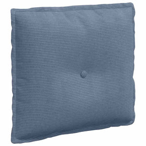 Blaues Rückenkissen Cord 50x45cm