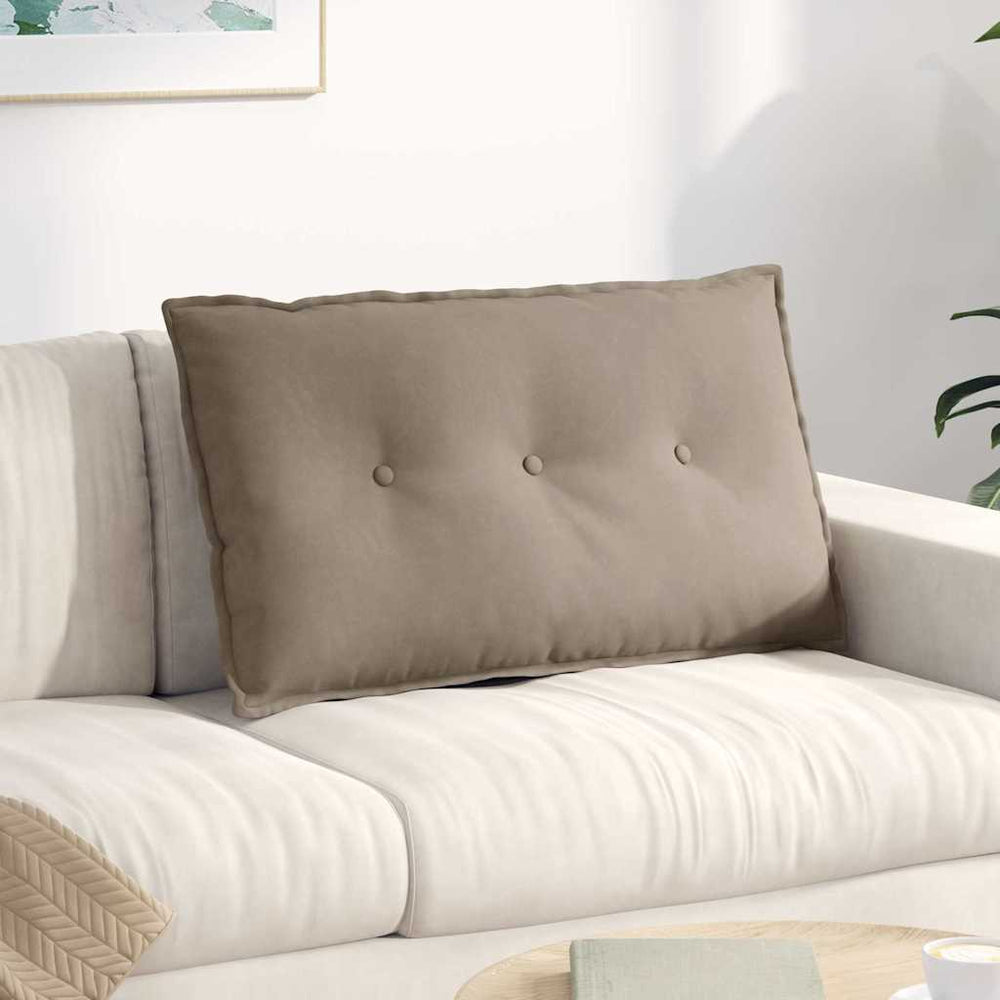 Rückenkissen Taupe Mikrofaser 80x50 cm
