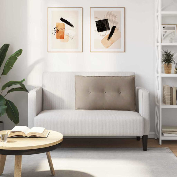 Rückenkissen Taupe Mikrofaser 80x50 cm