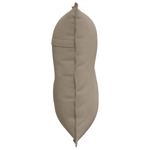 Rückenkissen Taupe Mikrofaser 80x50 cm