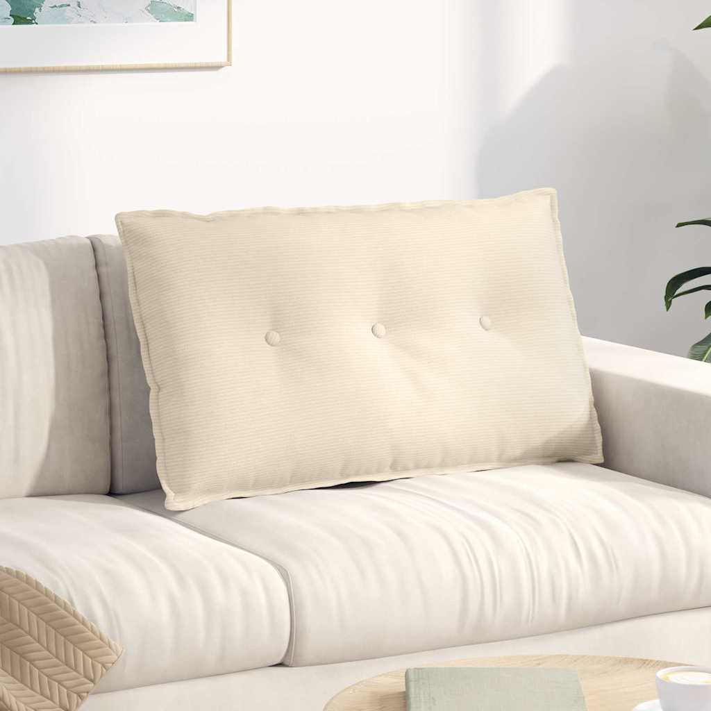 Rückenkissen Creme Cord 80x50 cm
