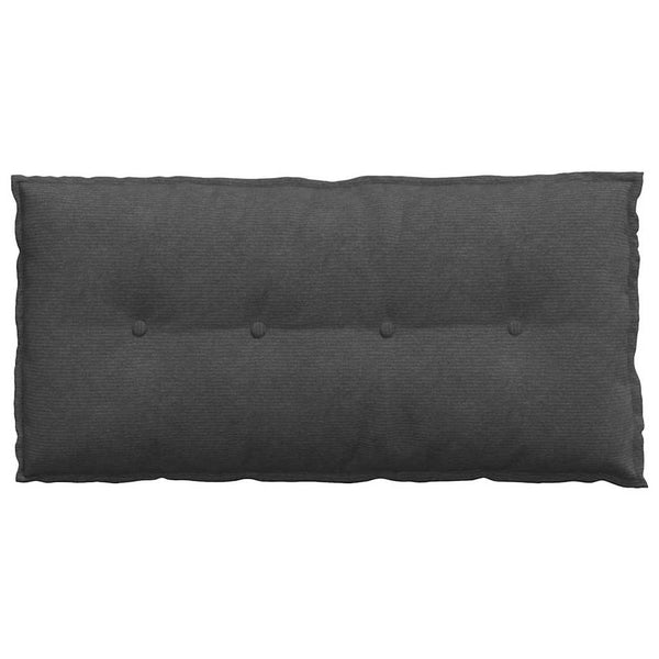 Rückenkissen Dunkelgrau Cord 100x50 cm
