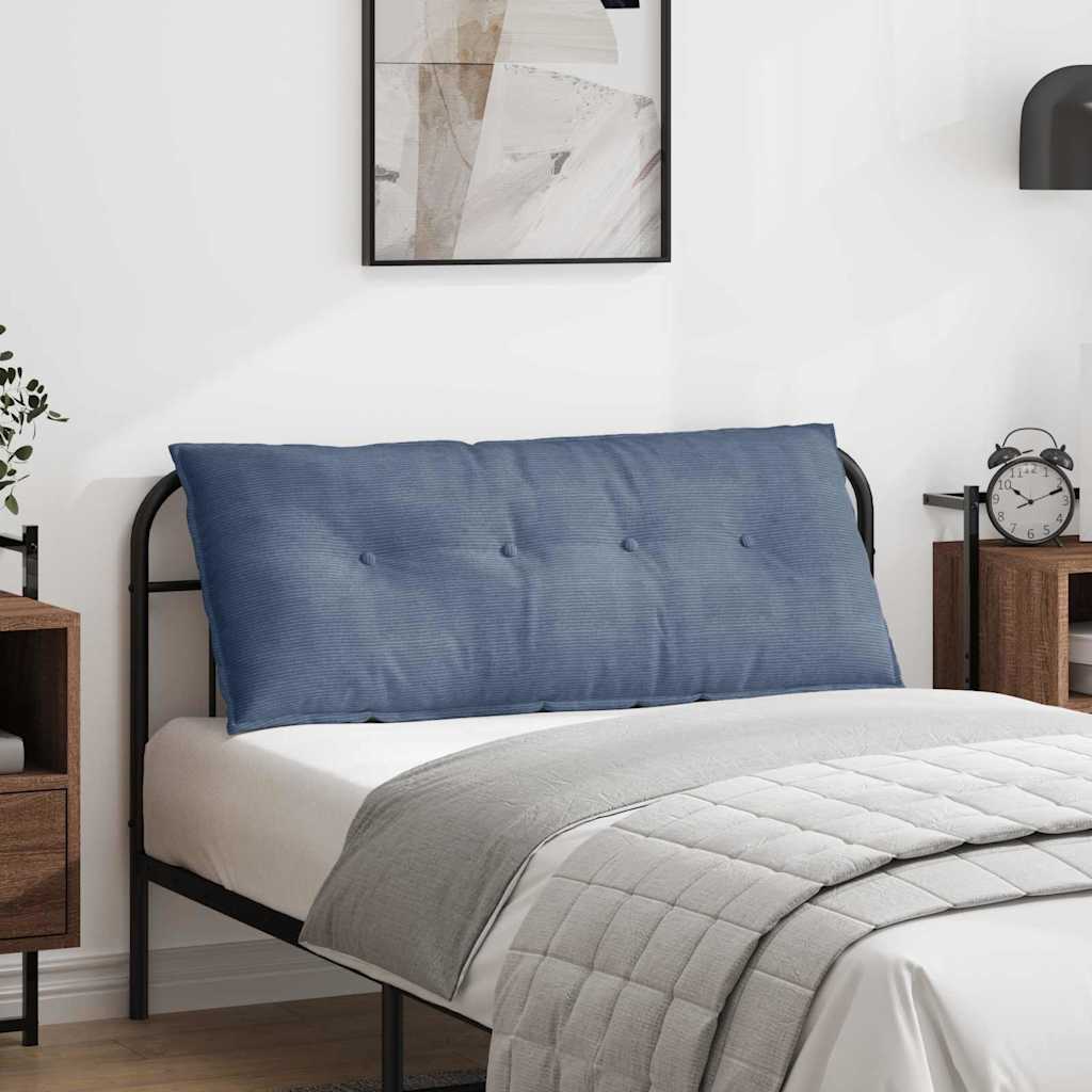 Rückenkissen Blau Cord 120x50 cm