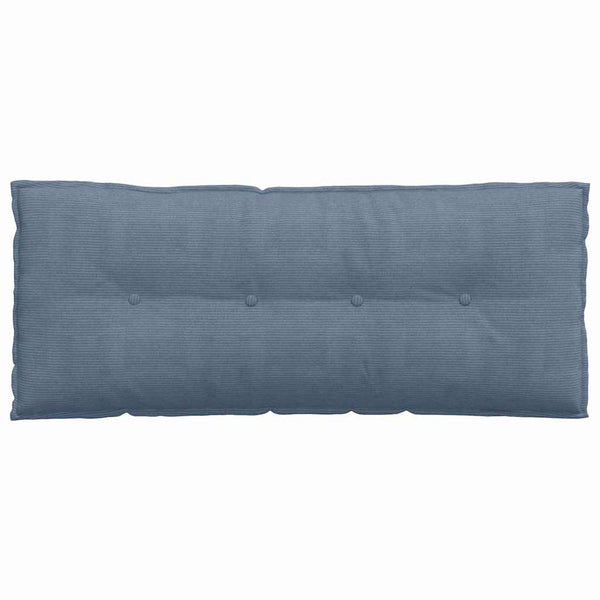 Rückenkissen Blau Cord 120x50 cm