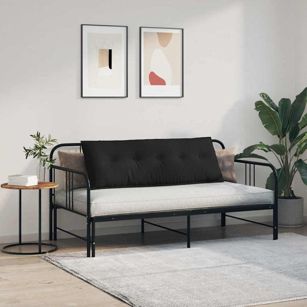 Schwarzes Rückenkissen 140x50 cm