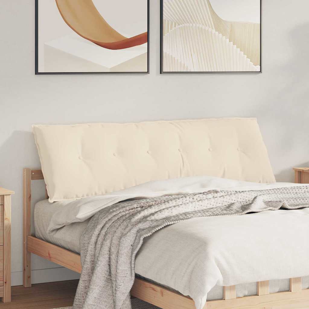 vidaXL Coussin de dossier Beige 160 x 50 cm Tissu microfibre