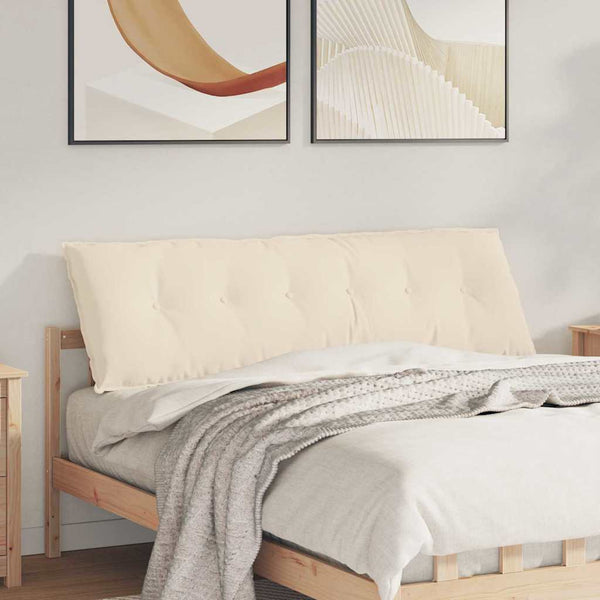 vidaXL Coussin de dossier Beige 160 x 50 cm Tissu microfibre