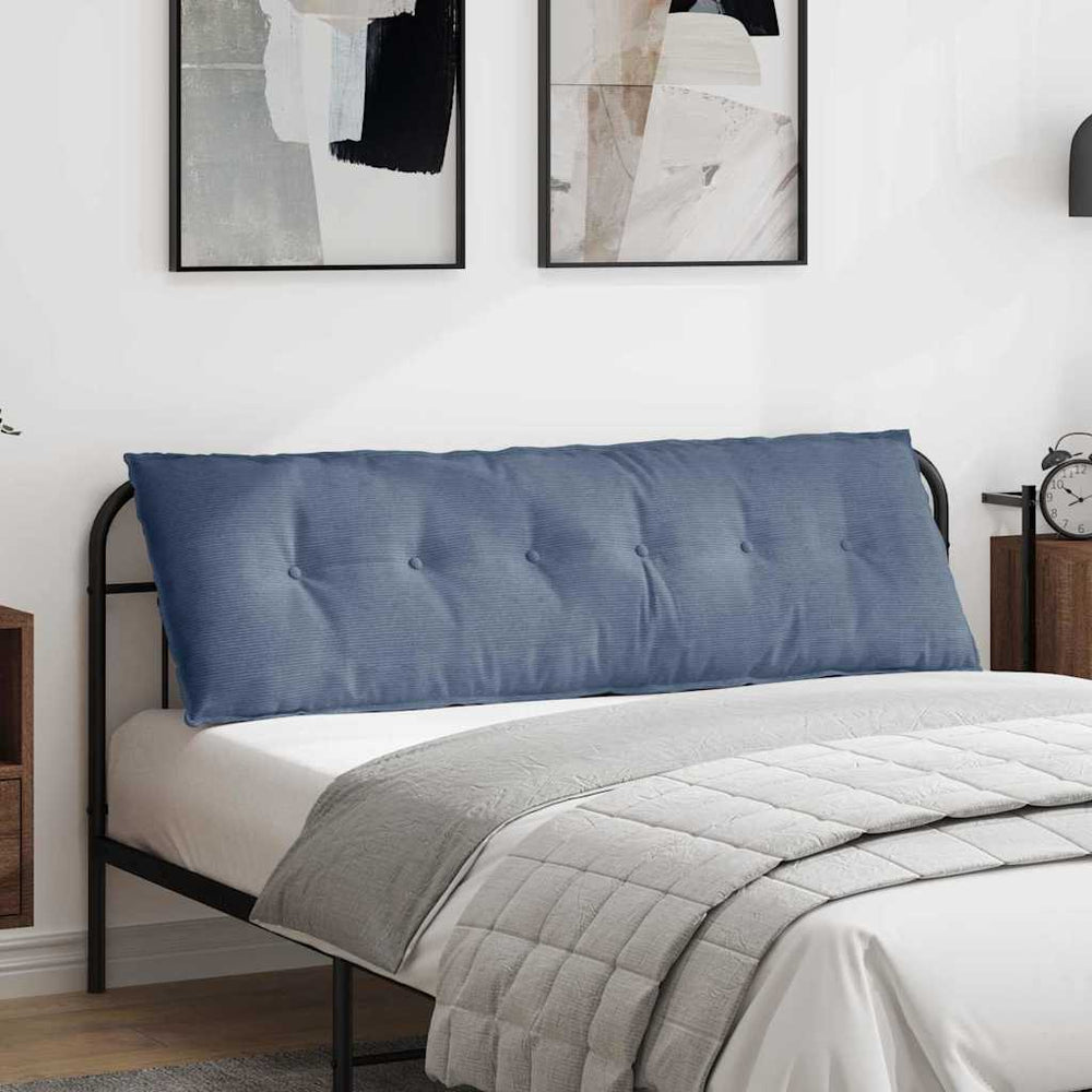 Rückenkissen Blau Cord 160x50 cm