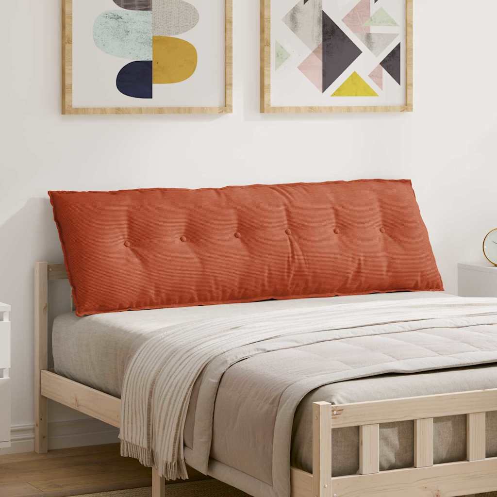 vidaXL Coussin de dossier orange-rouge 160 x 50 cm velours côtelé