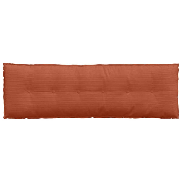 vidaXL Coussin de dossier orange-rouge 160 x 50 cm velours côtelé