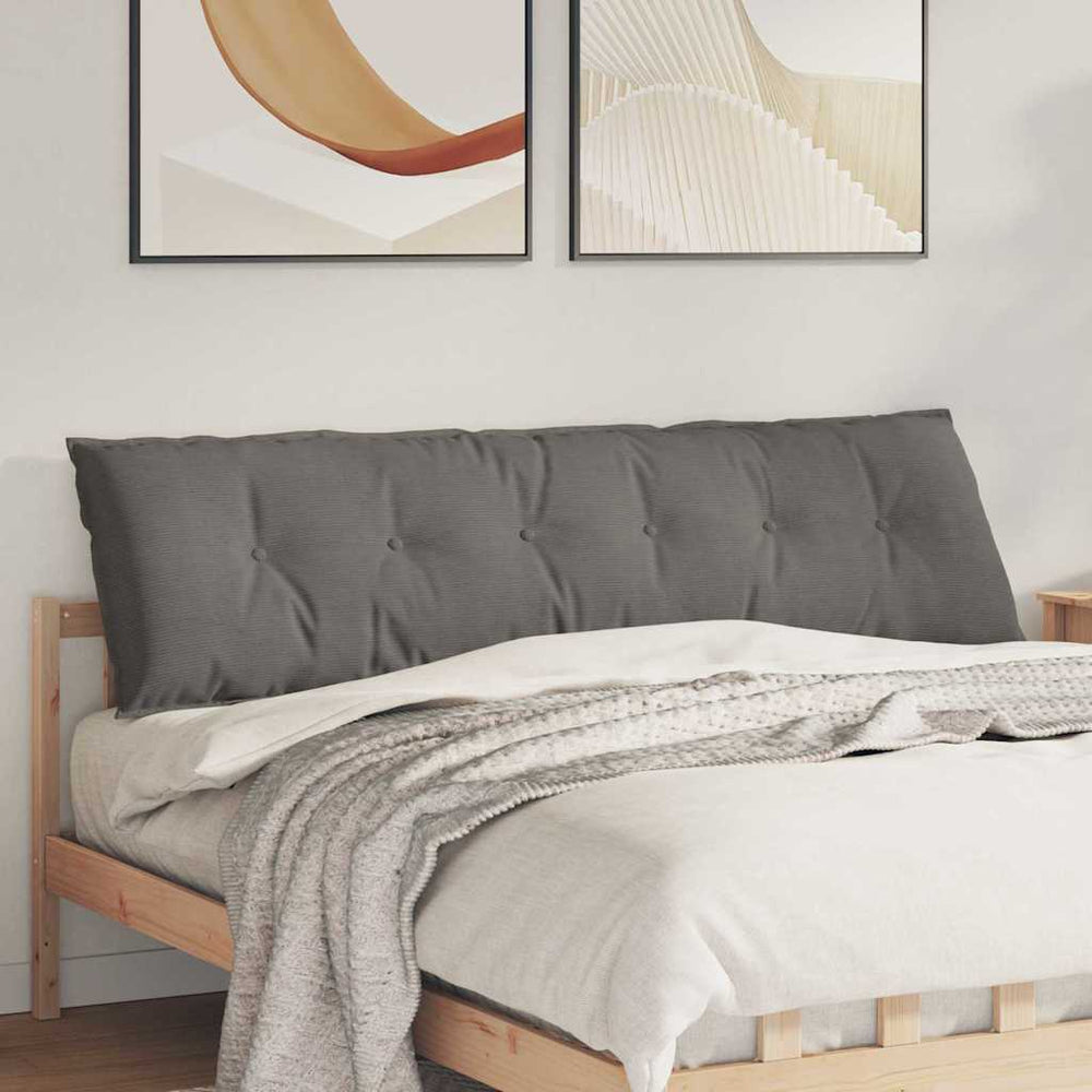 Rückenkissen Hellgrau Cord 180x50cm