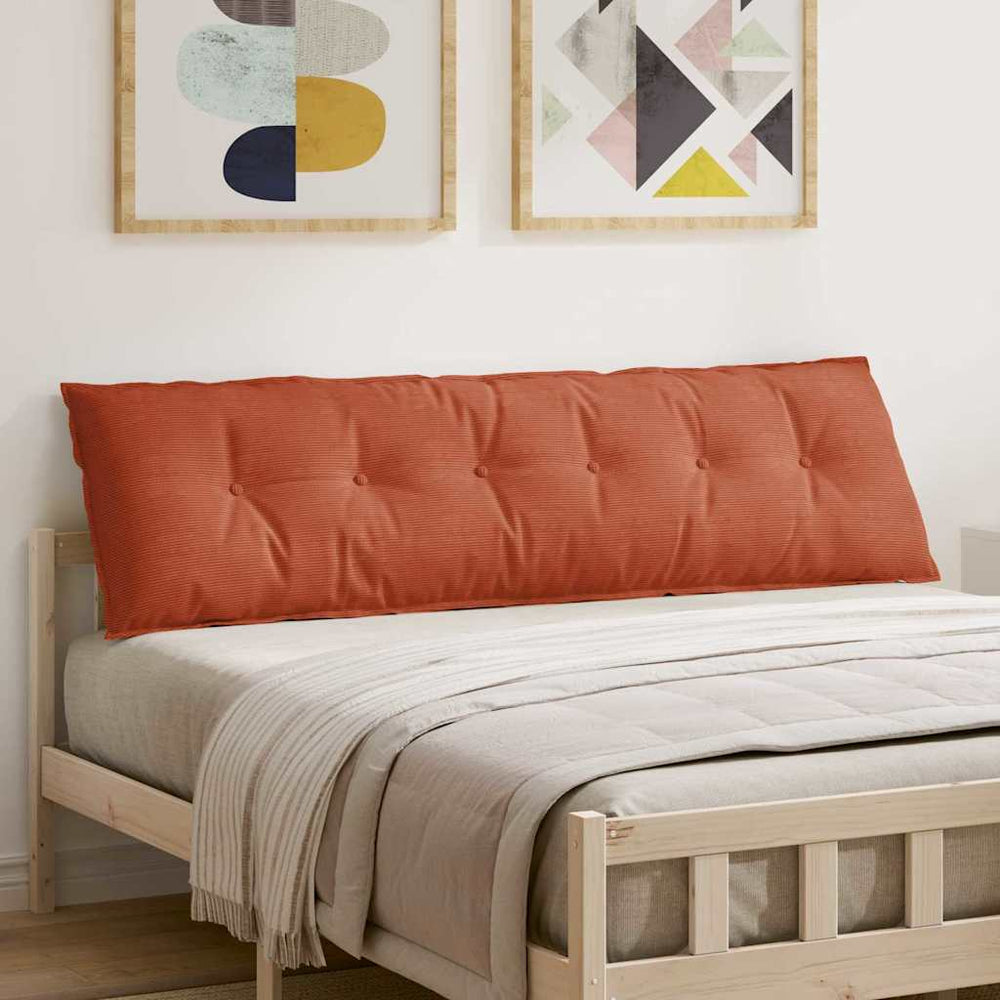 Rückenkissen Cordstoff Rot-Orange 180x50 cm