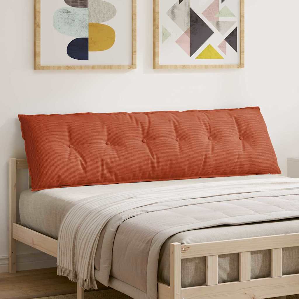 Rückenkissen Cordstoff Rot-Orange 180x50 cm