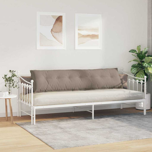 vidaXL Coussin de dossier taupe 200 x 50 cm en microfibre