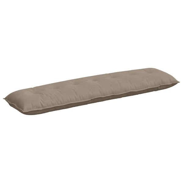 vidaXL Coussin de dossier taupe 200 x 50 cm en microfibre