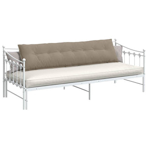 vidaXL Coussin de dossier taupe 200 x 50 cm en microfibre