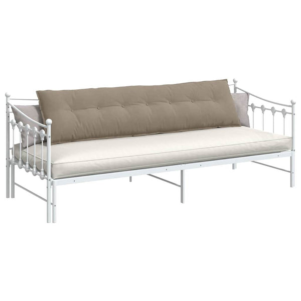 vidaXL Coussin de dossier taupe 200 x 50 cm en microfibre