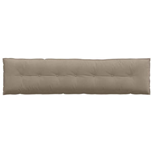 vidaXL Coussin de dossier taupe 200 x 50 cm en microfibre