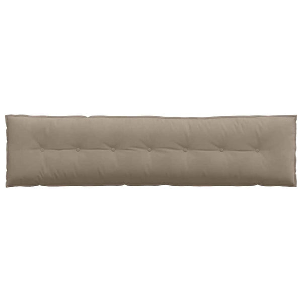 vidaXL Coussin de dossier taupe 200 x 50 cm en microfibre