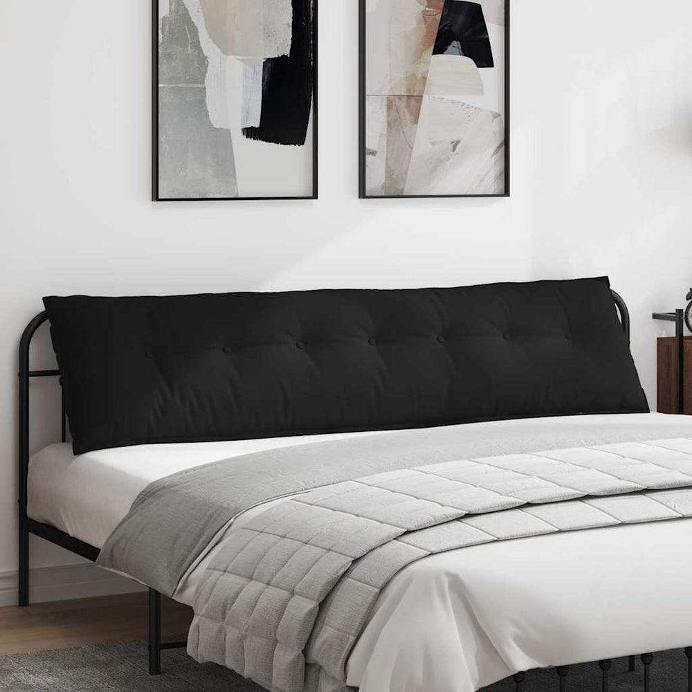 Schwarzes Rückenkissen 200 x 50 cm