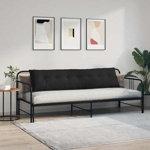 Schwarzes Rückenkissen 200 x 50 cm