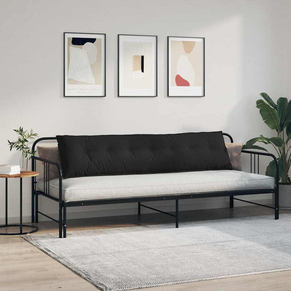 Schwarzes Rückenkissen 200 x 50 cm