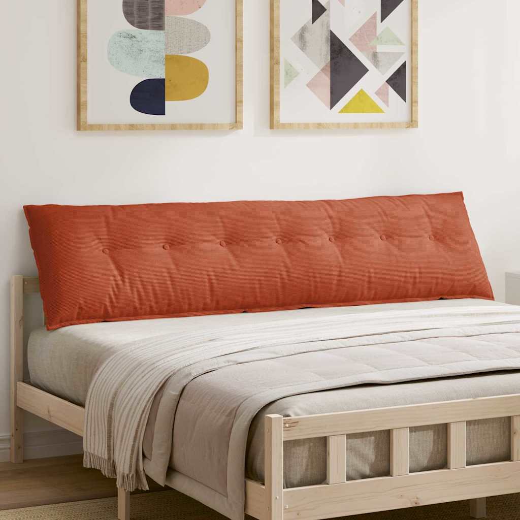 Rückenkissen Cordstoff Rot-Orange 200x50 cm