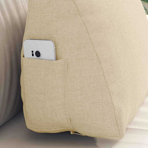 Rückenkissen Creme Stoff 45x20x35cm