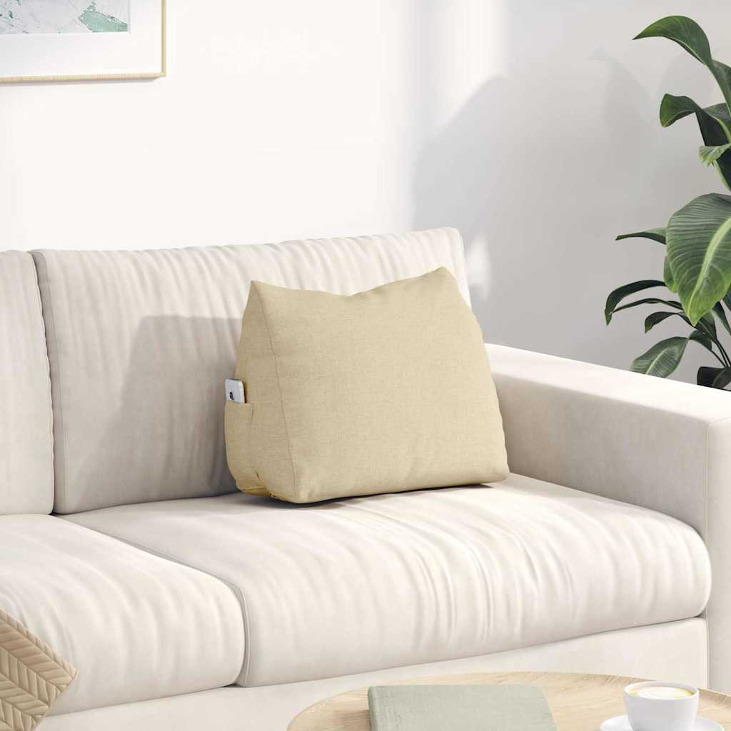 Rückenkissen Creme Stoff 45x20x35cm