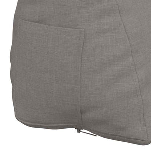 Rückenkissen Taupe Stoff 60x50 cm