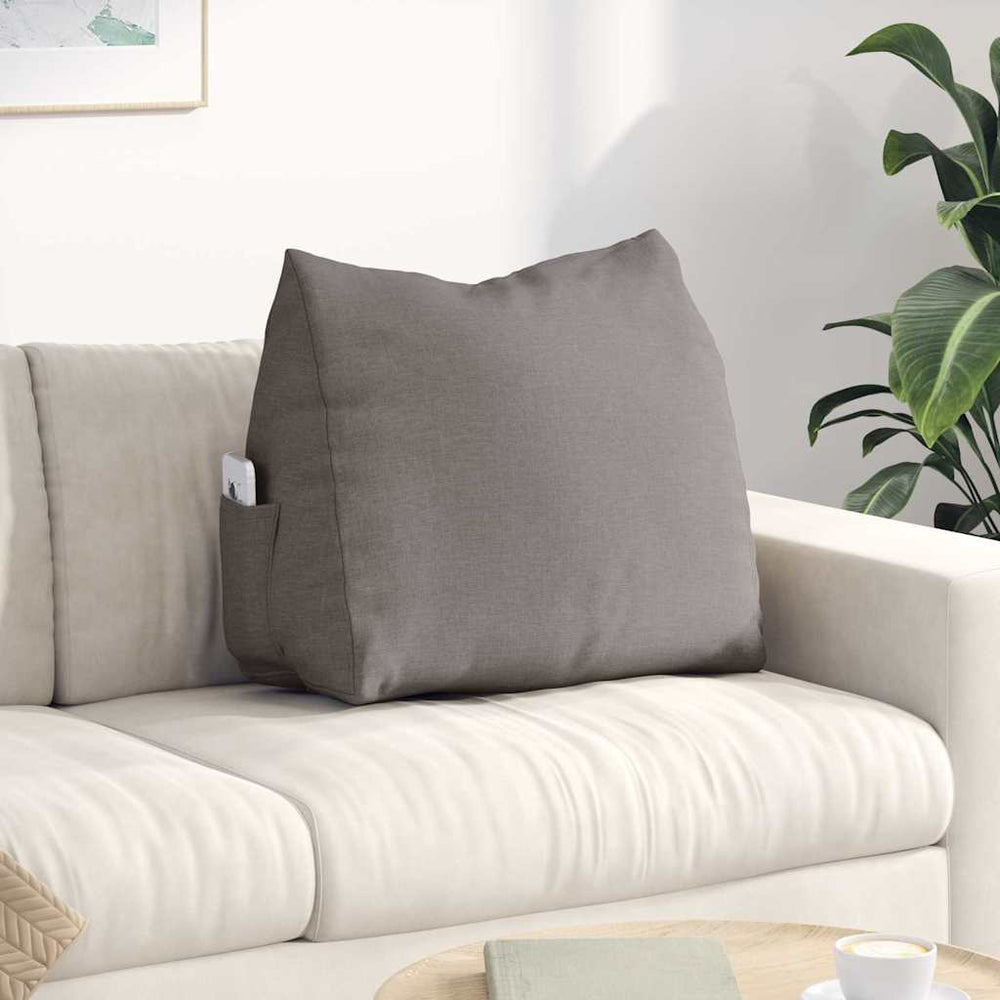 Rückenkissen Taupe Stoff 60x50 cm