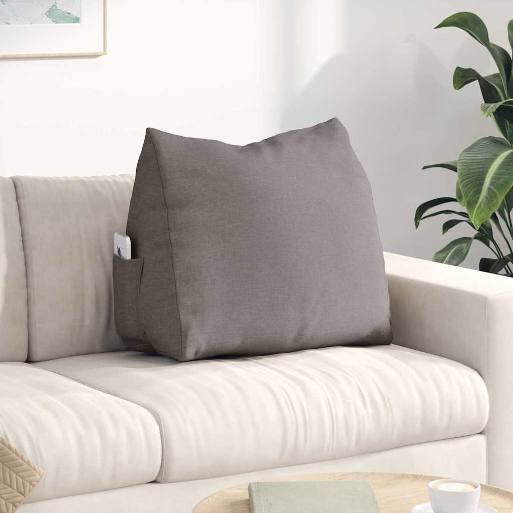 Rückenkissen Taupe Stoff 60x50 cm