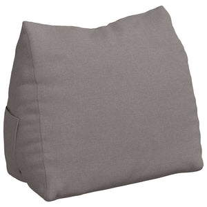 Rückenkissen Taupe Stoff 60x50 cm