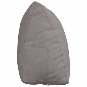 Rückenkissen Taupe Stoff 60x50 cm