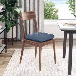 Sitzkissen 4er Set Blau Cord 40x40 cm