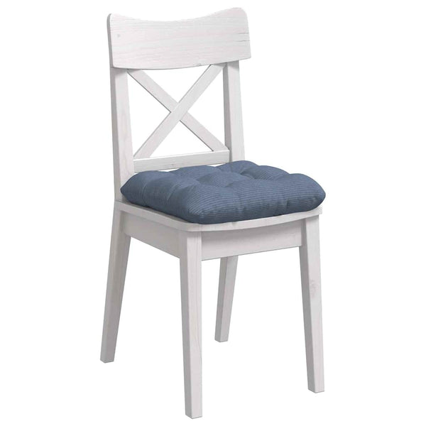 Sitzkissen 4er Set Blau Cord 40x40 cm