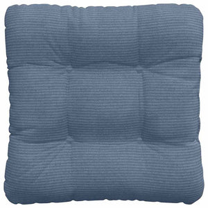 Sitzkissen 4er Set Blau Cord 40x40 cm