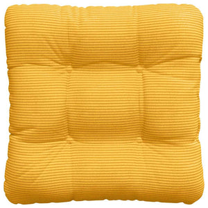 Sitzkissen Gelb Cord 40x40cm 4er Set