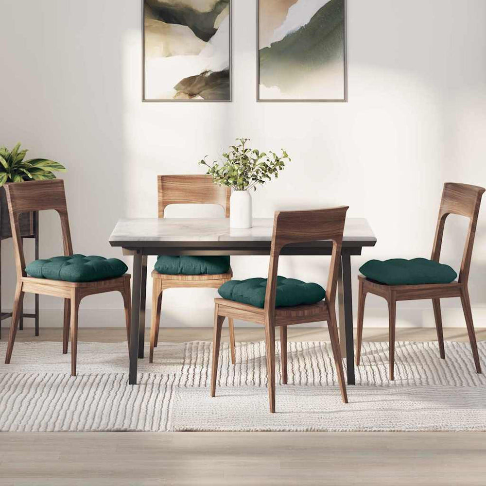 Sitzkissen 4er Set Dunkelgrün 45x45 cm