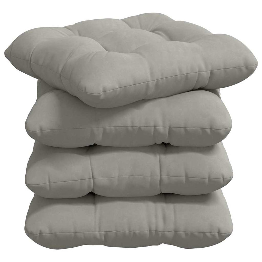 Sitzkissen 4er Set Hellgrau 45x45 cm