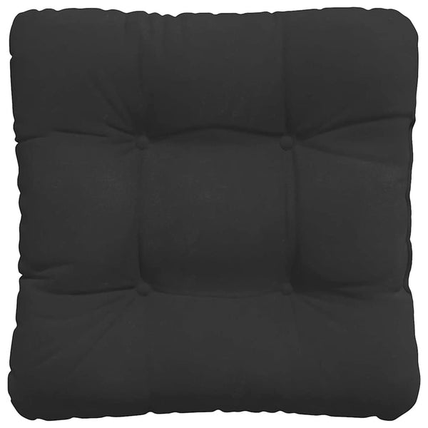 Sitzkissen 4er Set Schwarz Mikrofaser 45x45 cm