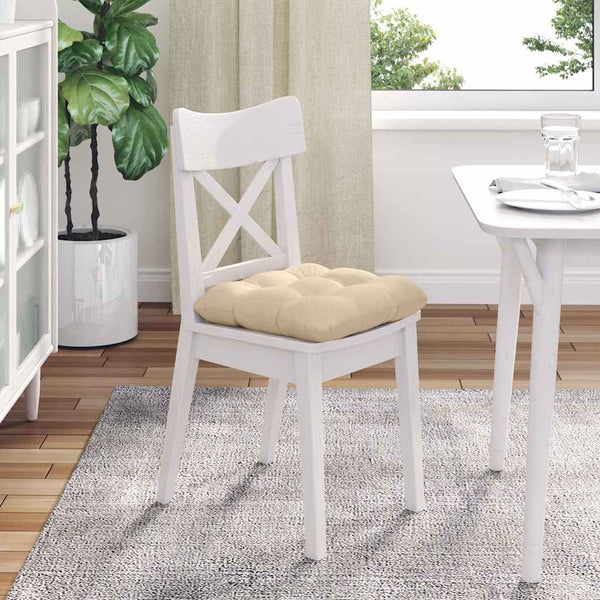 Sitzkissen Creme 4er Set 45x45 cm
