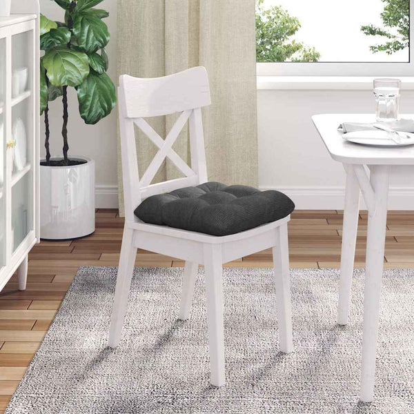 Sitzkissen 4er-Set Dunkelgrau Cord 45x45 cm