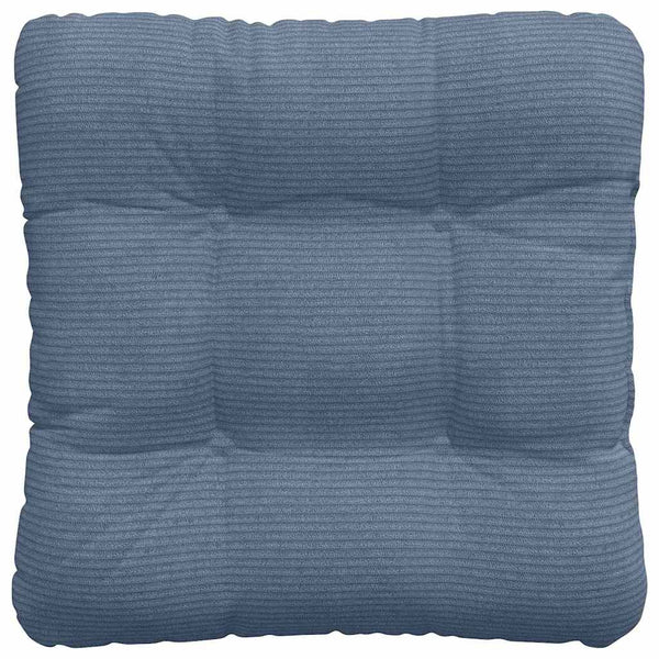 Sitzkissen 4er Set Blau Cord 45x45cm